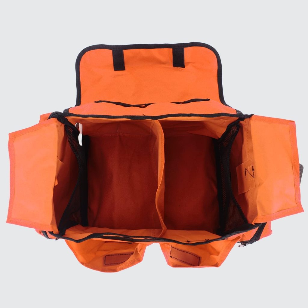 Ever Ready First Aid Fully Stocked EMT Trauma Bag Feat. Tourniquet, Chest Seals, Bleeding Control, Bandages, Shears, Gauze Pads and Rolls (Orange)