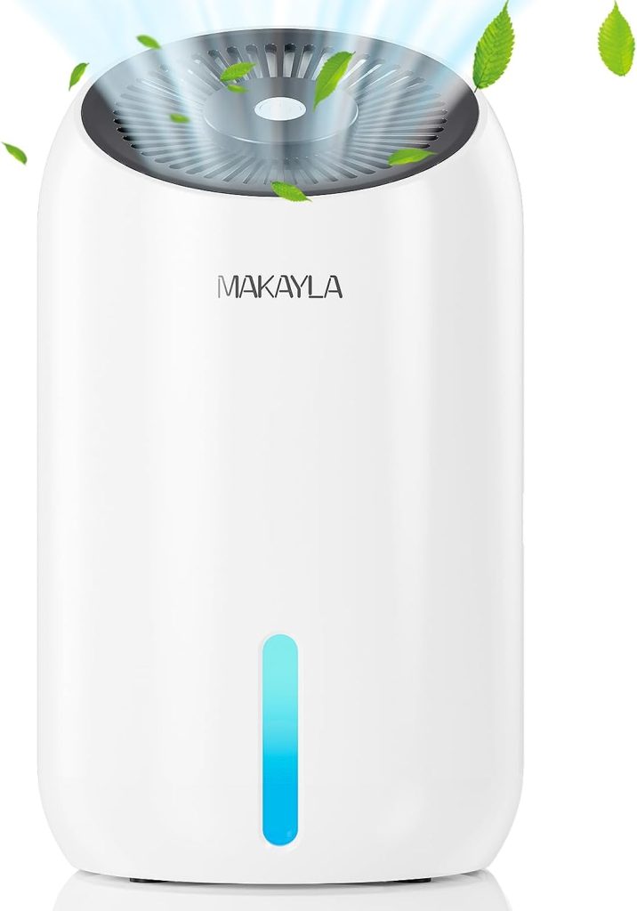 Dehumidifiers for Home, Makayla Dehumidifier 30 OZ(860ml),2200 Cubic Feet Small Dehumidifier with Auto Shut Off and 7 Colors Lights,Ultra Quiet for Home,Wardrobe,Closet,Bathroom,Bedroom,Trailer,RV