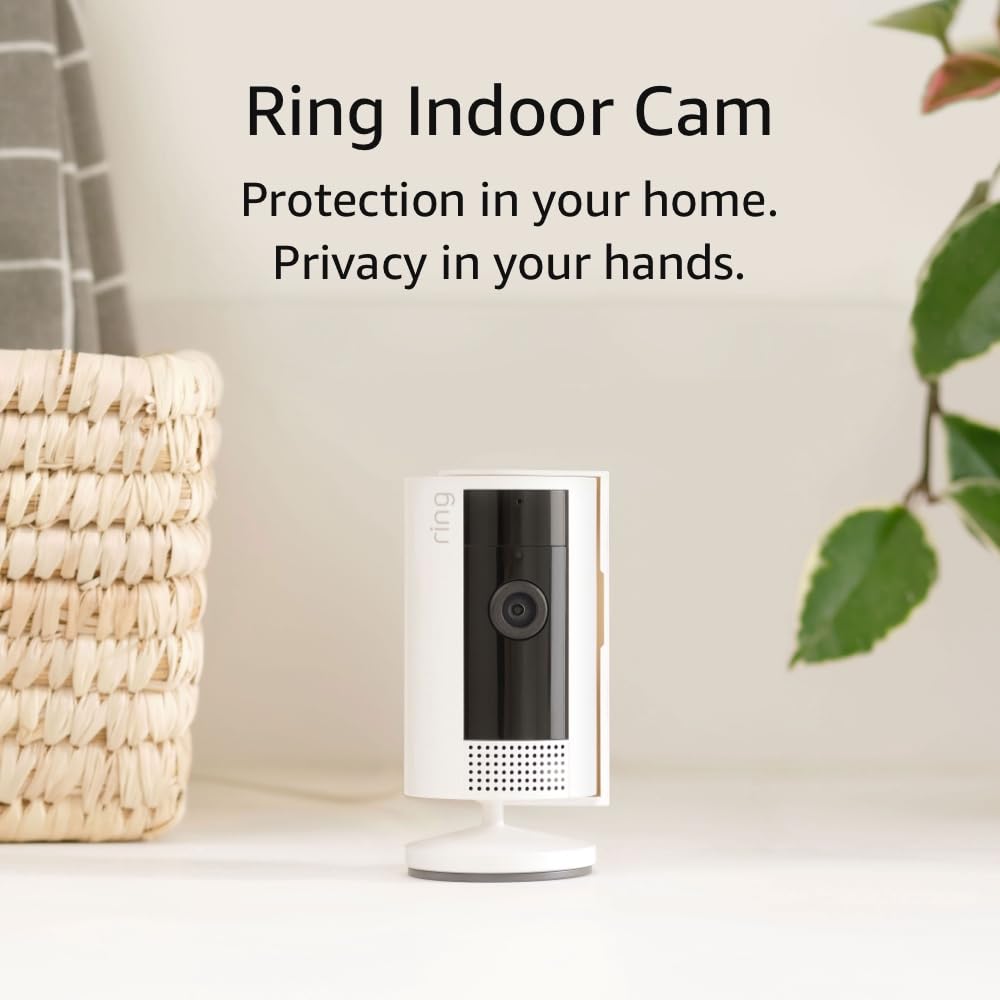 All-new Ring Indoor Cam (2nd Gen) | latest generation, 2023 release | 1080p HD Video  Color Night Vision, Two-Way Talk, and Manual Audio  Video Privacy Cover | Black