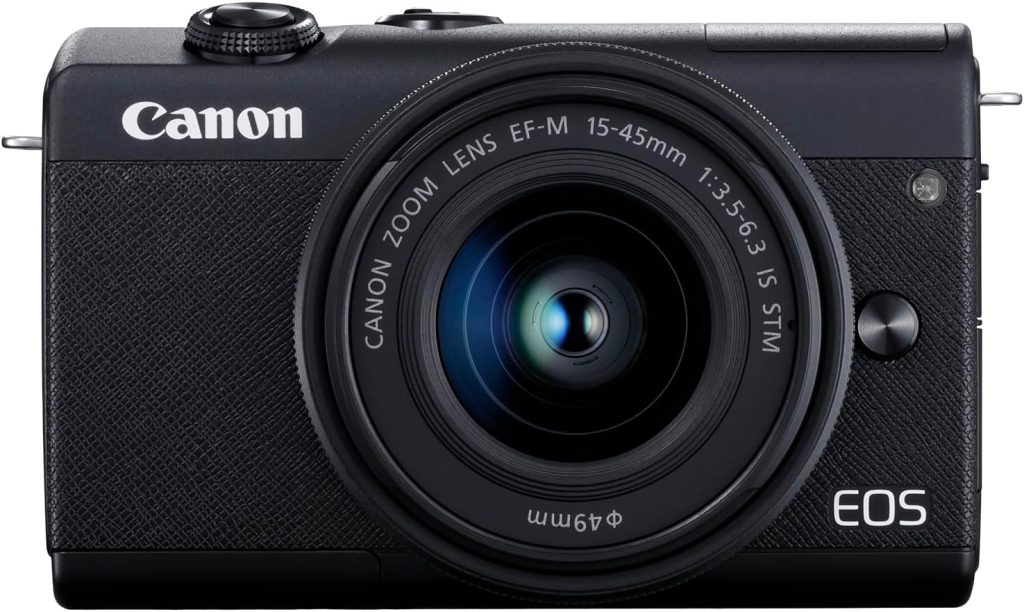 Canon EOS M200 Compact Mirrorless Digital Vlogging Camera with EF-M 15-45mm Lens, Vertical 4K Video Support, 3.0-inch Touch Panel LCD, Built-in Wi-Fi, and Bluetooth Technology, Black