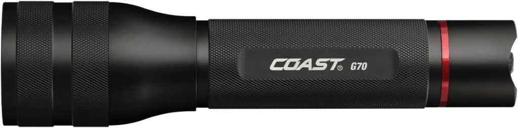 Coast® G70 1200 Lumen Pure Beam® Twist Focus™ LED Flashlight, Batteries Included