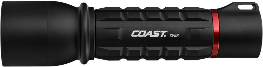 Coast XP9R 1200 Lumen USB-C RECHARGEABLE-DUAL POWER LED Flashlight With PURE BEAM SLIDE FOCUS And Top Grade Aluminum Build