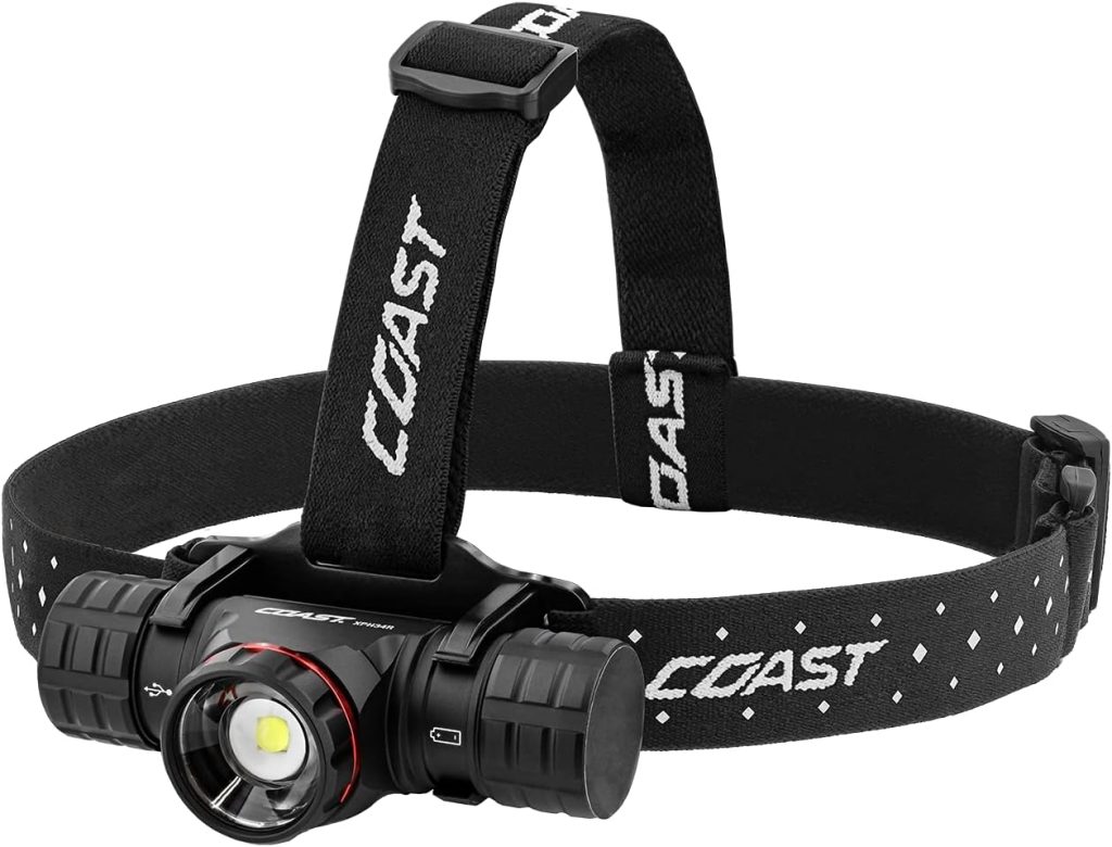 Coast® XPH34R 2075 Lumen USB-C Rechargeable-Dual Power LED Headlamp withPURE Beam® Twist Focus™ and Magnetic Base