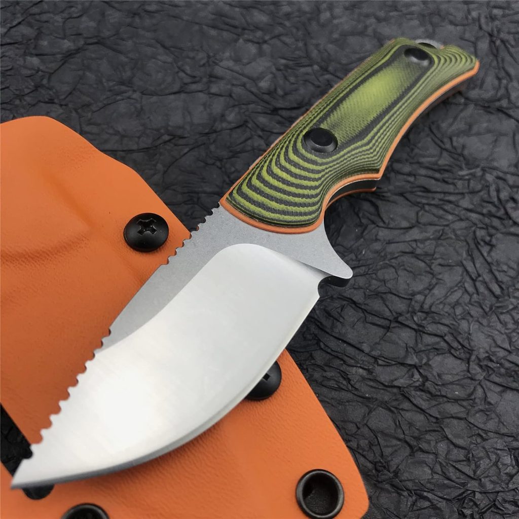 Generies Brands Hidden Canyon Hunter small EDC Fixed Blade Knife With Kydex Sheath for Men, Full Tang 8Cr13Mov Drop Point, With G10 Handles