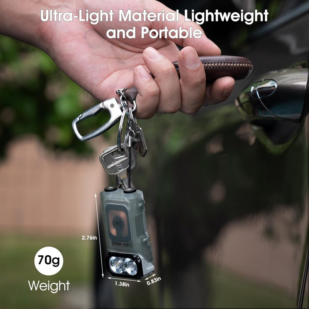 WUBEN X3 Rechargeable Mini Flashlight with Charging Base and Magnet, 180 Degree EDC Pocket Flashlight Ip65 Waterproof Keychain Flashlight 10 Mode Type-C Charging Lanyard for Camping, Outdoor, Gift